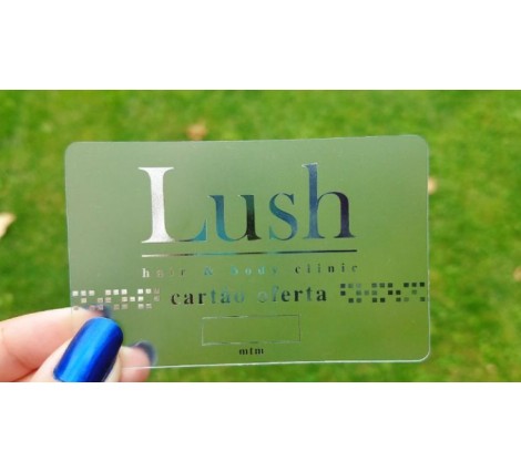 Frosted plastic with silver glossy foil 