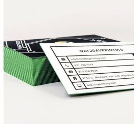 24PT triple layered green suede business cards
